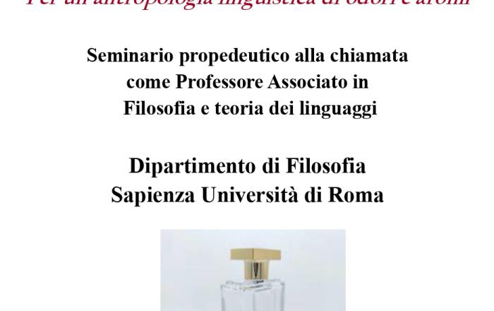 L’olfatto. Per un’antropologia linguistica di odori e aromi