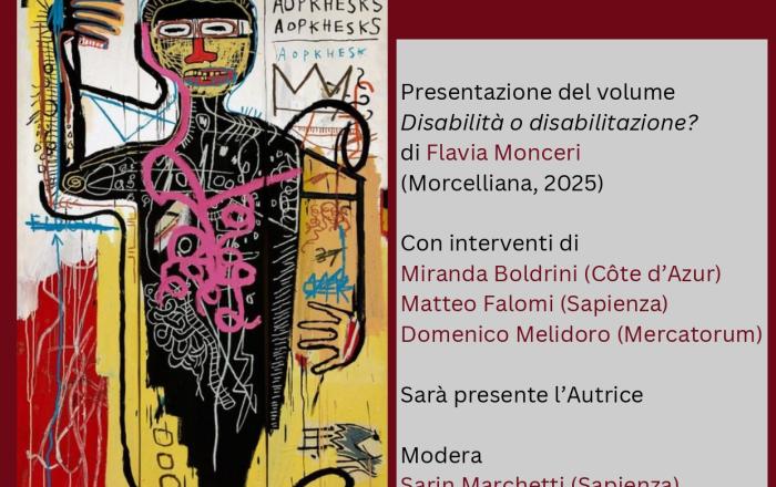 Presentazione del volume Disabilità o disabilitazione? di Flavia Monceri (Morcelliana, 2025)