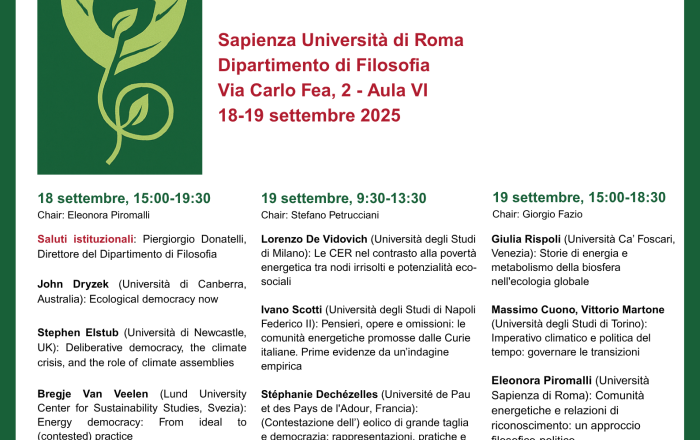 Democratizing Energy, Energizing Democracy: UNA DEMOCRAZIA ENERGETICA DELIBERATIVA E PARTECIPATIVA 