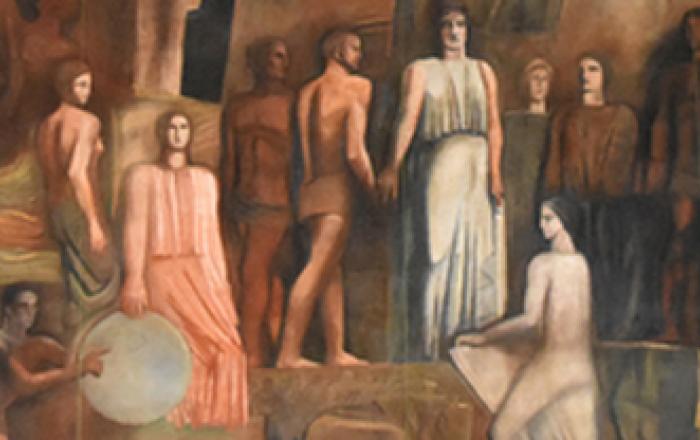 Sironi - Italia tra le arti e le scienze - particolare