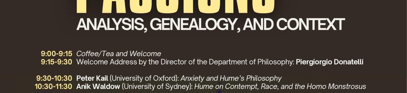 Hume's dark passions - Analysis, genealogy, and context.