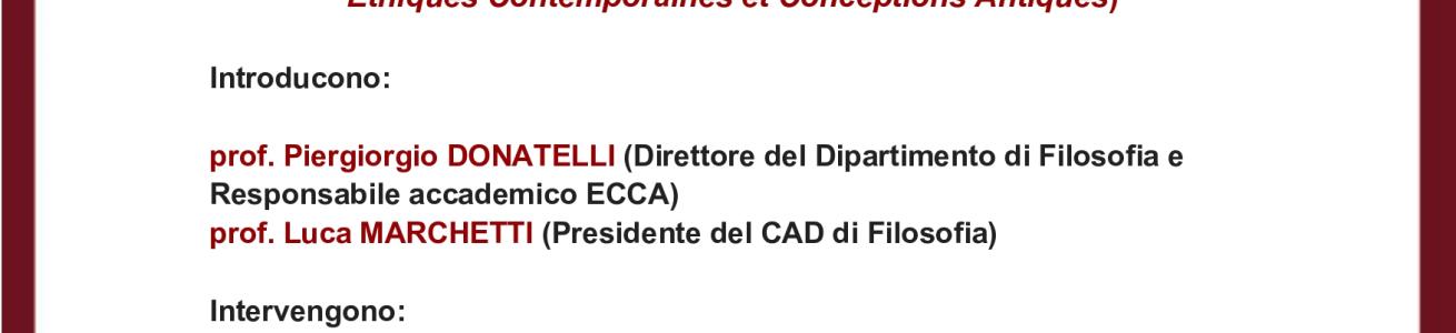 Incontro informativo ECCA (Etiche Contemporanee e Concezioni Antiche – Éthiques Contemporaines et Conceptions Antiques)- Mercoledì 9 luglio